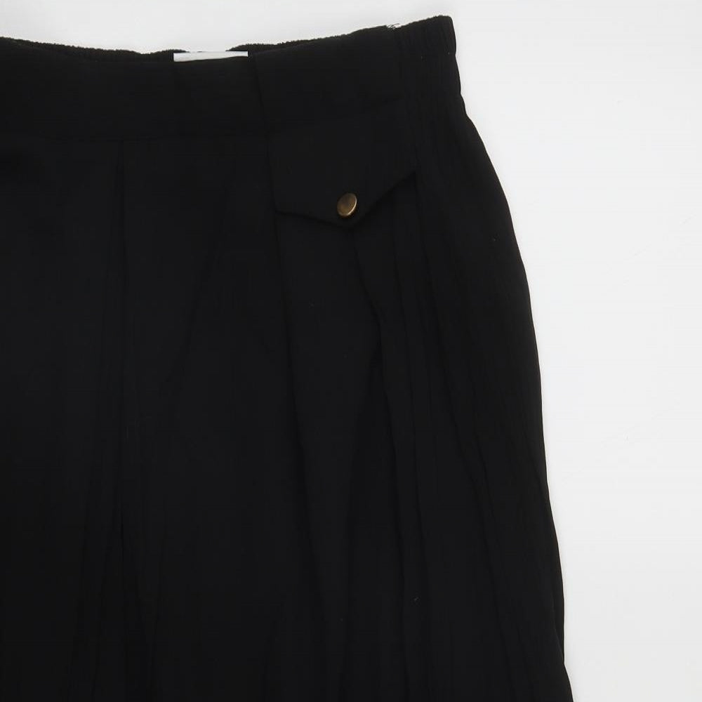 Jane Hamilton Womens Black  Viscose Skater Skirt Size 18