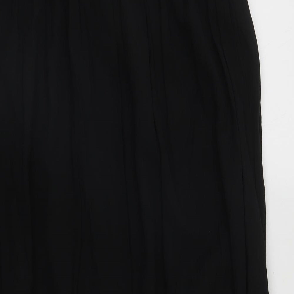 Jane Hamilton Womens Black  Viscose Skater Skirt Size 18