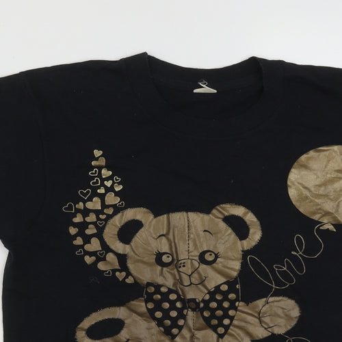 Screen Stars Womens Beige  Polyester Basic T-Shirt Size S Round Neck - Bear