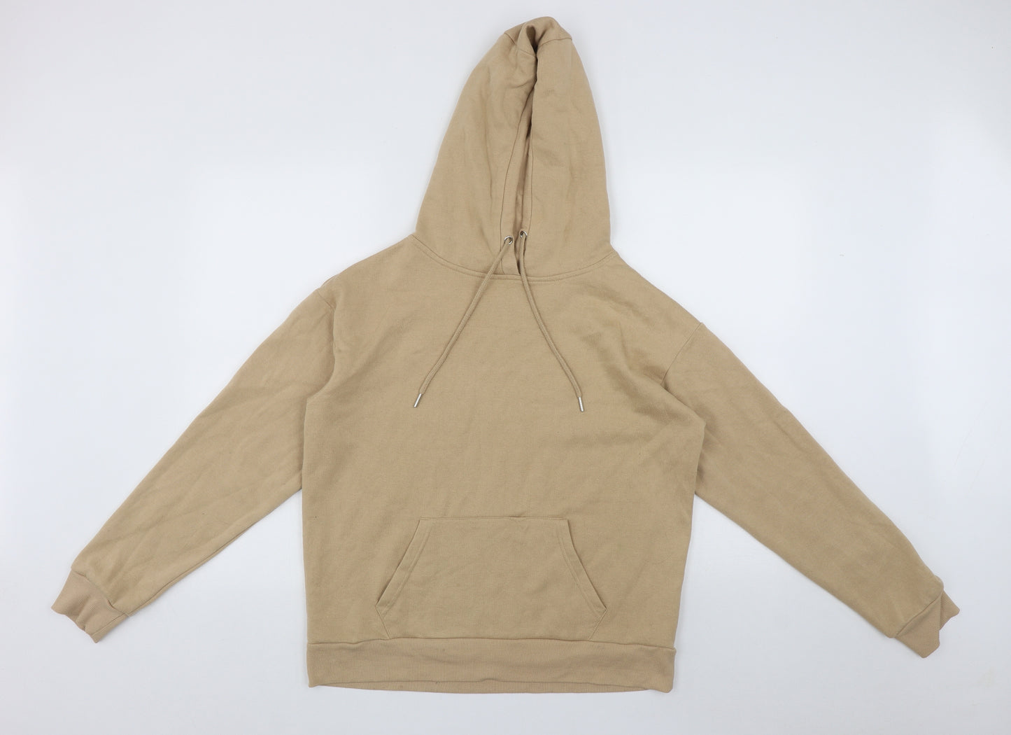 Primark Womens Beige  Cotton Pullover Hoodie Size S  Drawstring