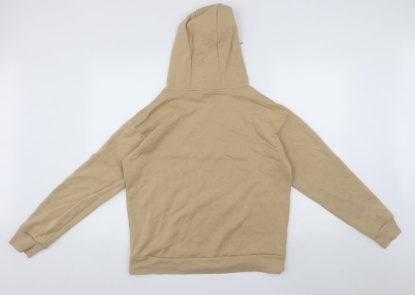 Primark Womens Beige  Cotton Pullover Hoodie Size S  Drawstring