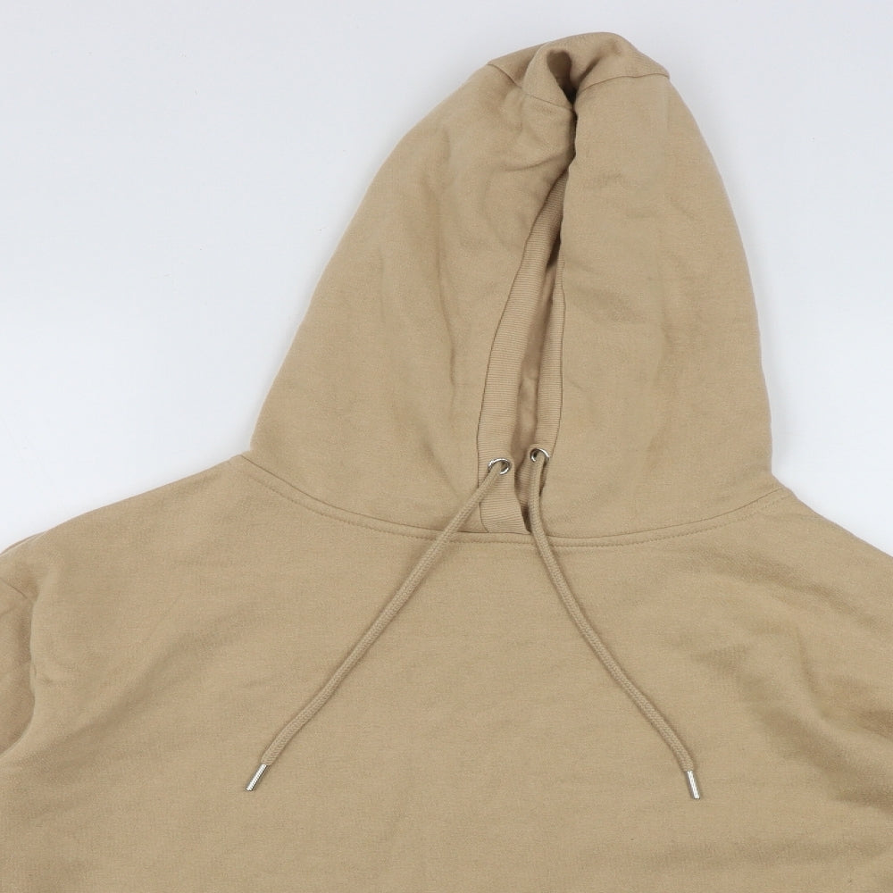Primark Womens Beige  Cotton Pullover Hoodie Size S  Drawstring