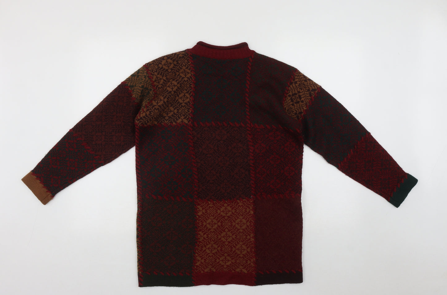 Precis Womens Multicoloured Round Neck  Wool Pullover Jumper Size S