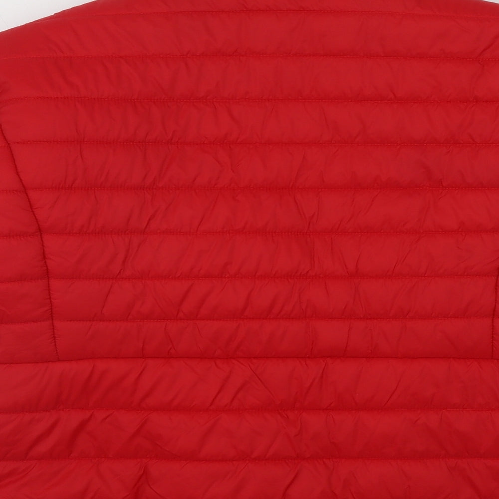 F&F Womens Red   Puffer Jacket Coat Size 16  Zip
