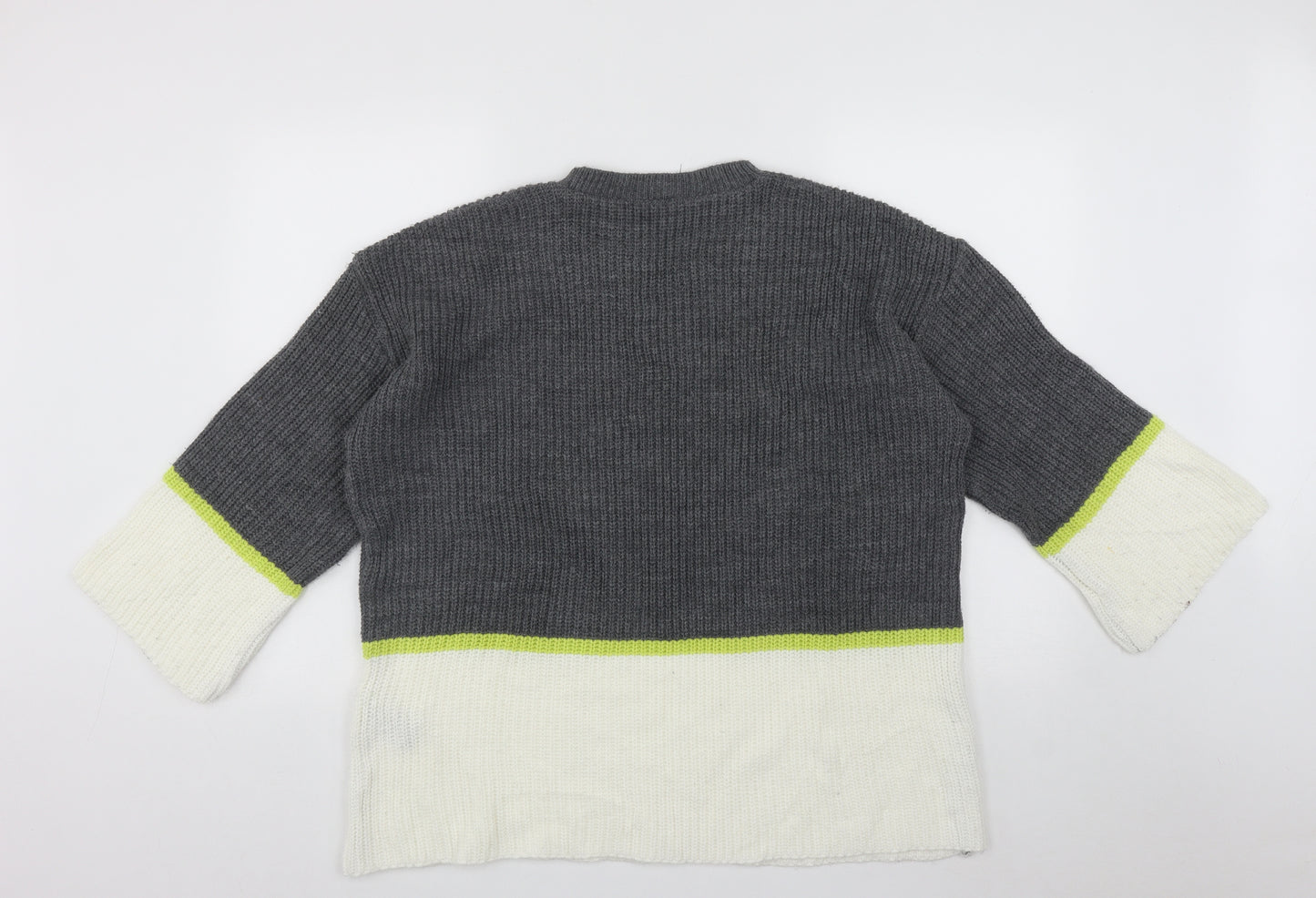 Yours Womens Multicoloured Roll Neck  Acrylic Henley Jumper Size 16