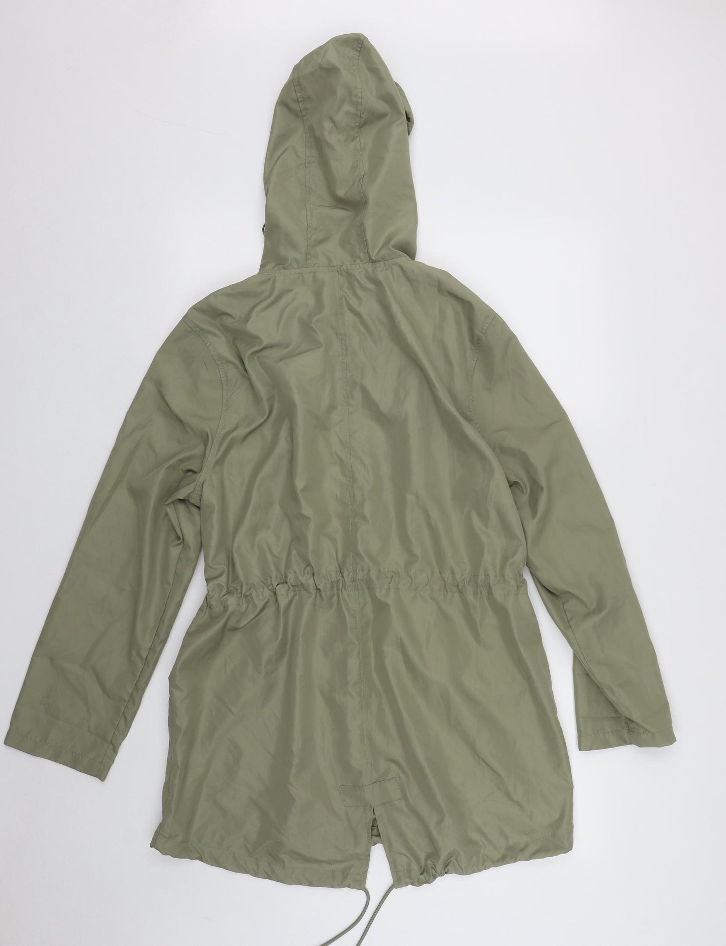 Primark Womens Green   Rain Coat Jacket Size S  Zip