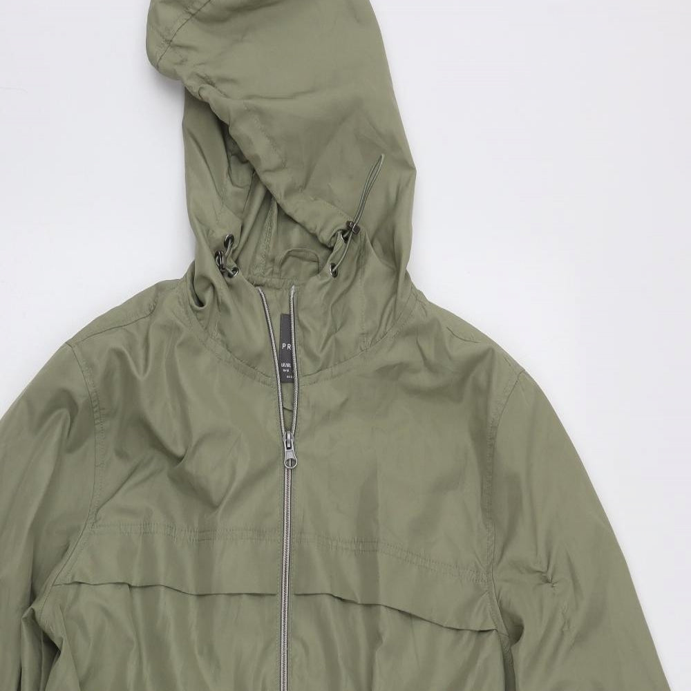 Primark Womens Green   Rain Coat Jacket Size S  Zip