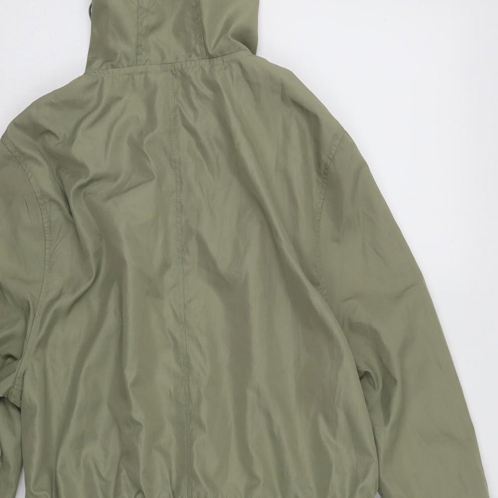 Primark Womens Green   Rain Coat Jacket Size S  Zip