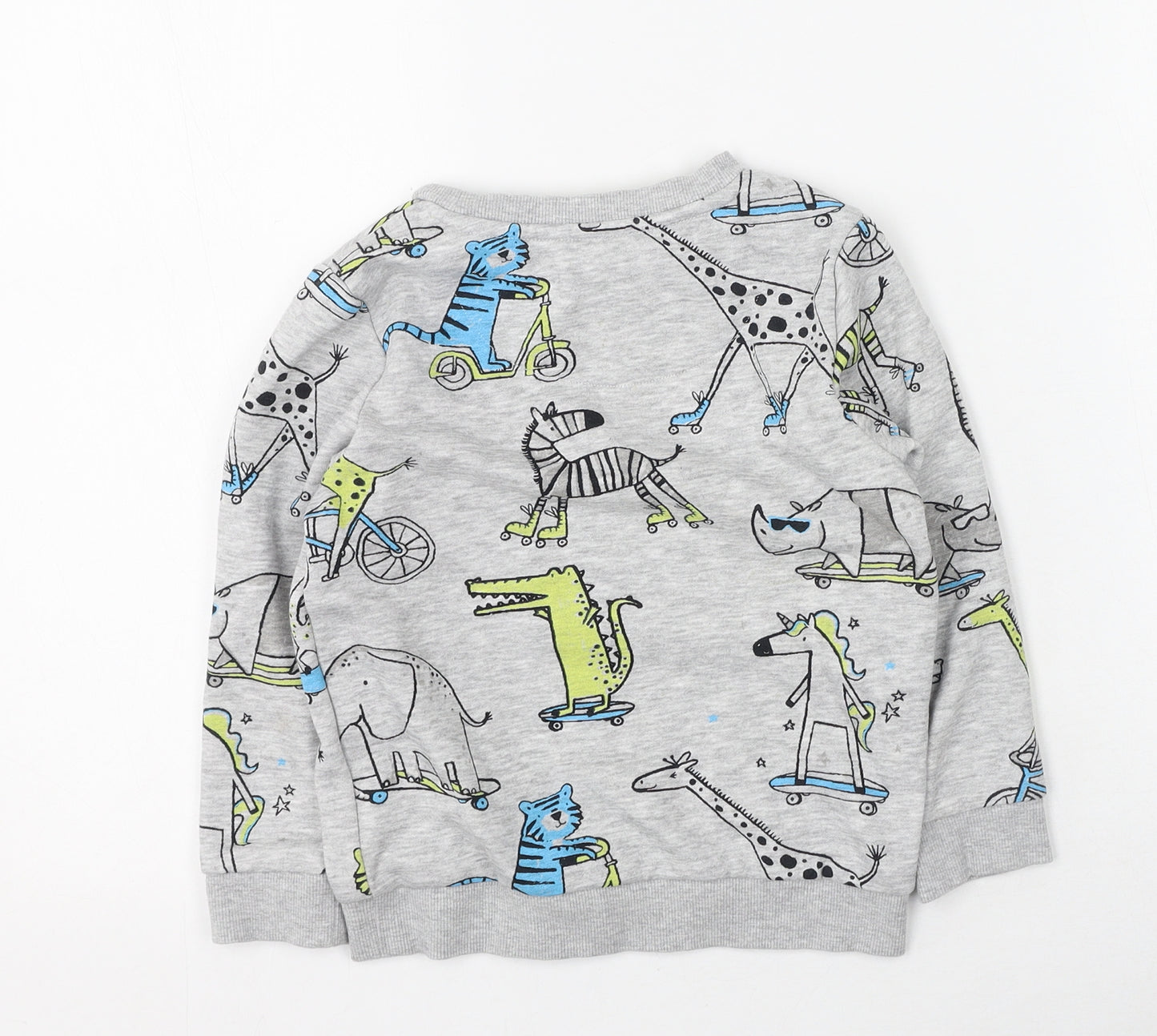 F&F Boys Grey  Cotton Pullover Sweatshirt Size 4-5 Years