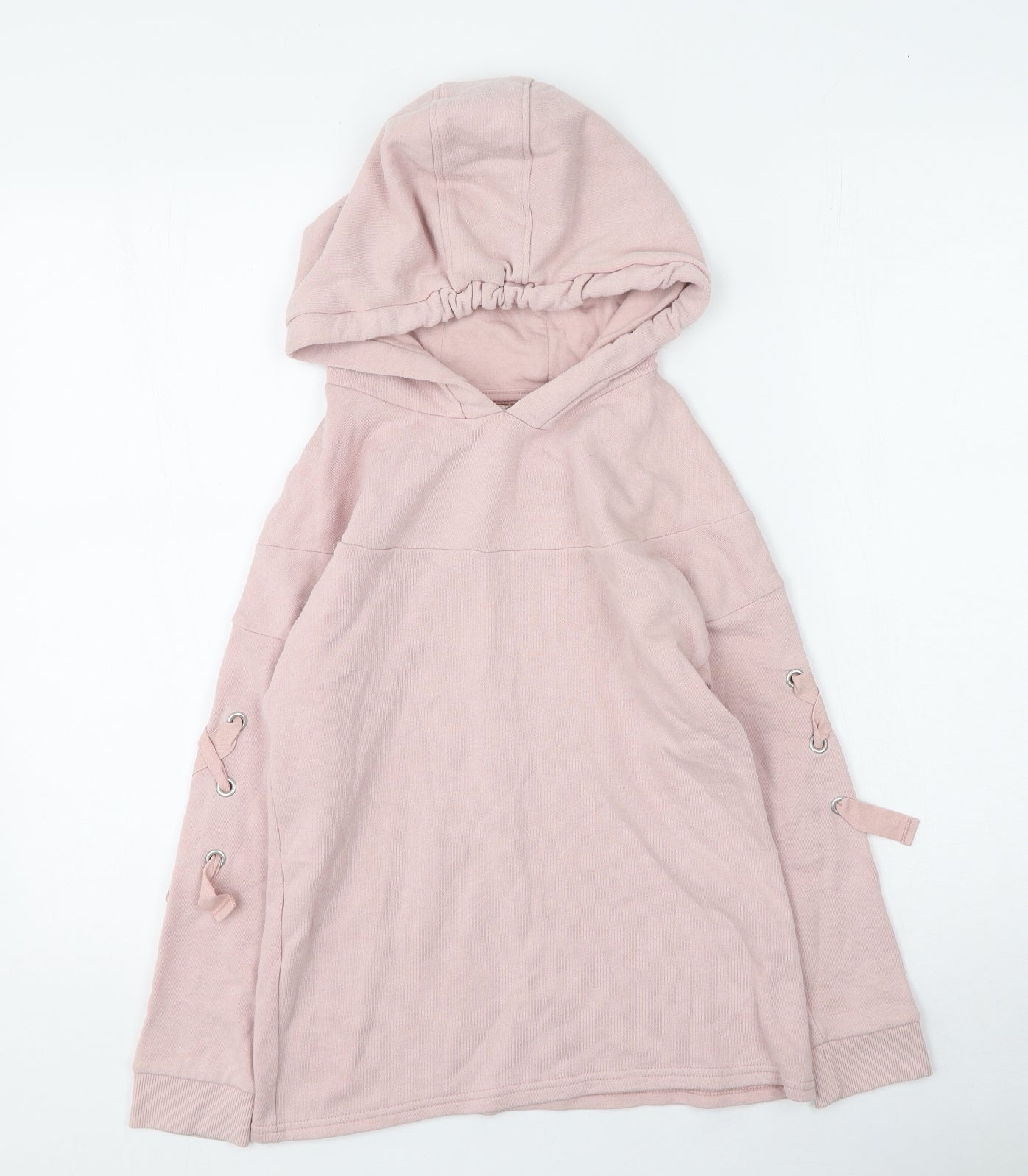 Next  Girls Pink  Cotton Pullover Hoodie Size 11 Years