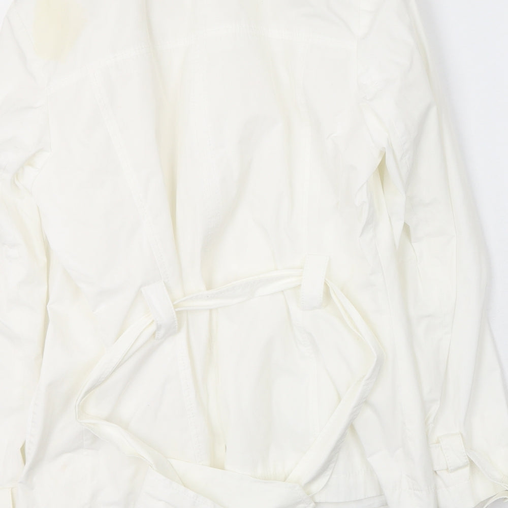 Jeff Banks Womens White   Trench Coat Coatigan Size 12