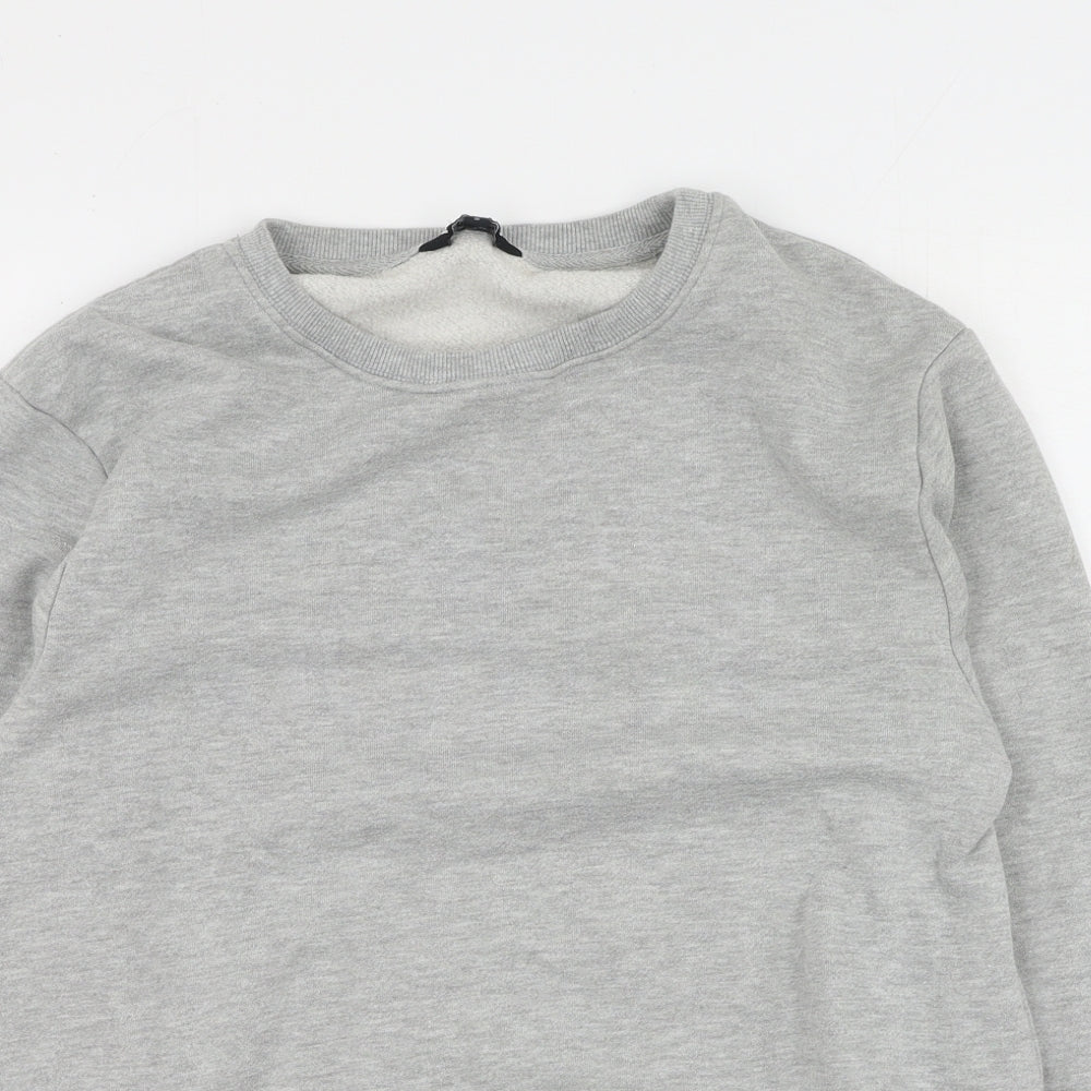 Peacocks Mens Grey  Polyester Pullover Sweatshirt Size S