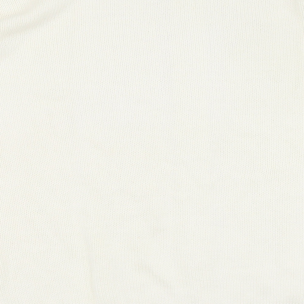 Damart Womens Beige High Neck  Acrylic Full Zip Jumper Size 26