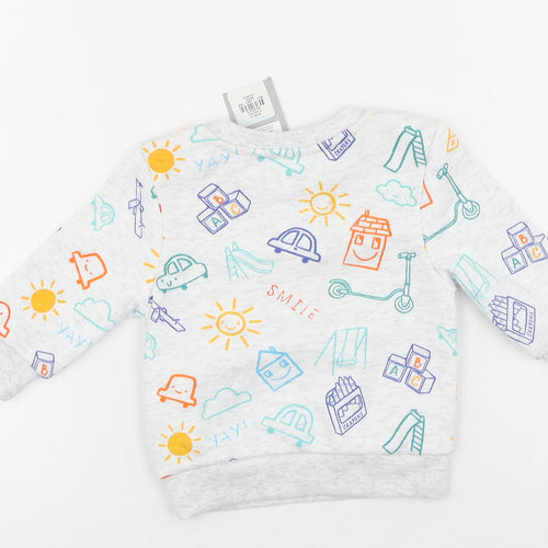 Primark  Grey  Polyester Pullover Jumper Size 3-6 Months