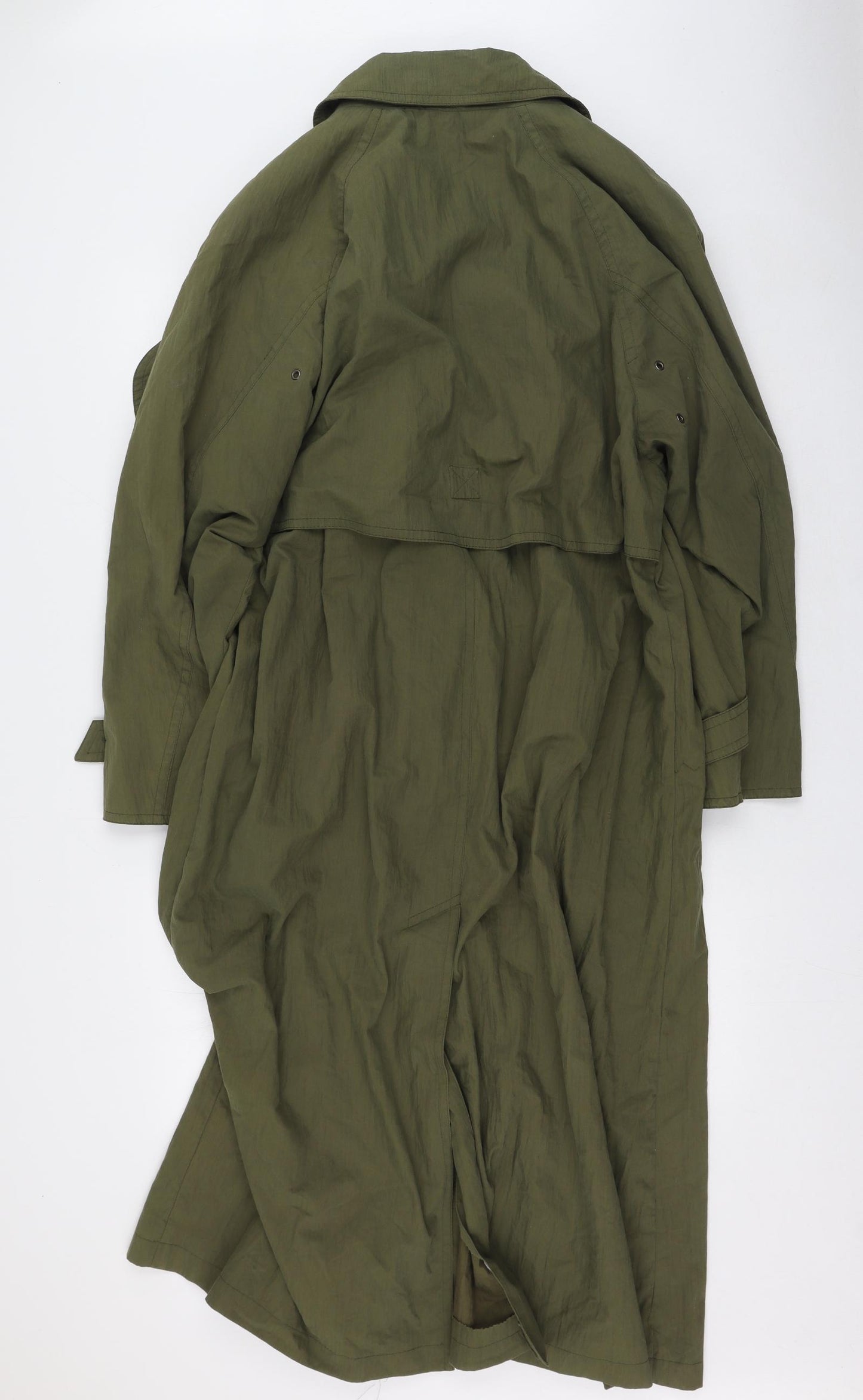 HMC Womens Green   Trench Coat Coat Size L