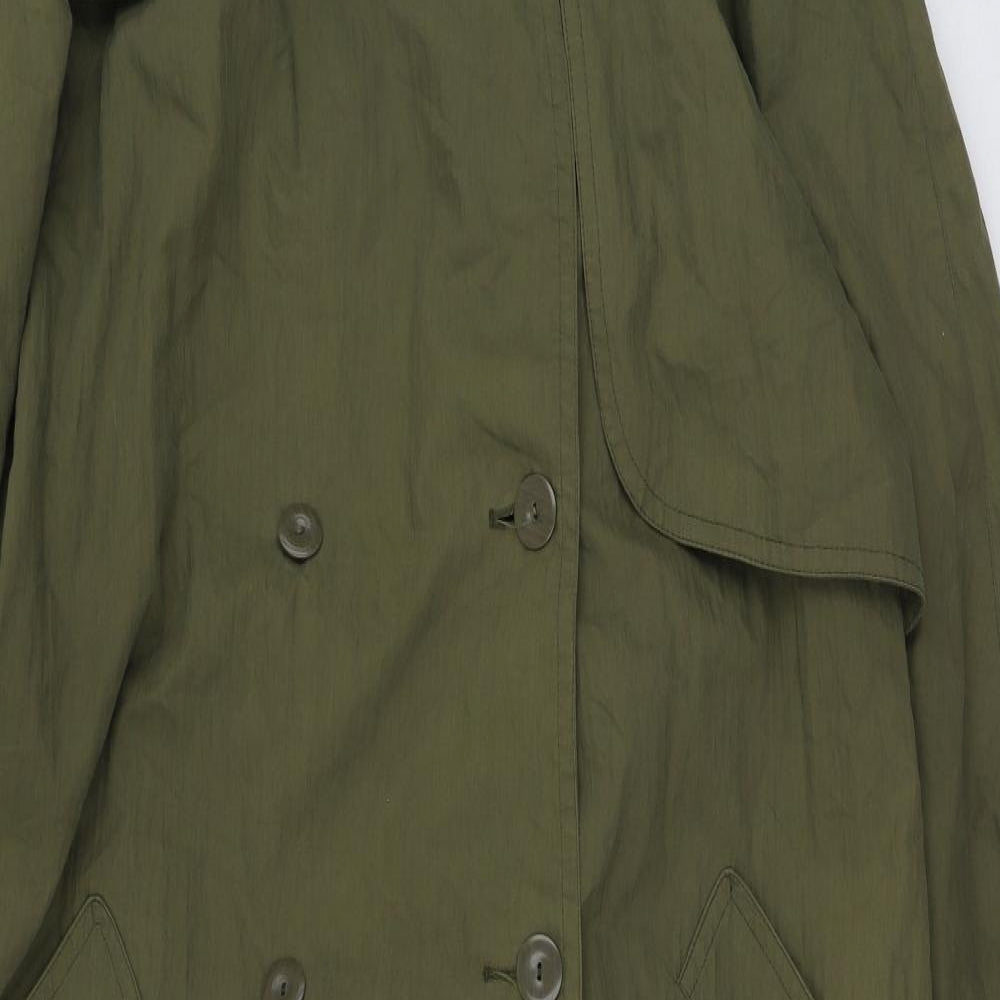 HMC Womens Green   Trench Coat Coat Size L