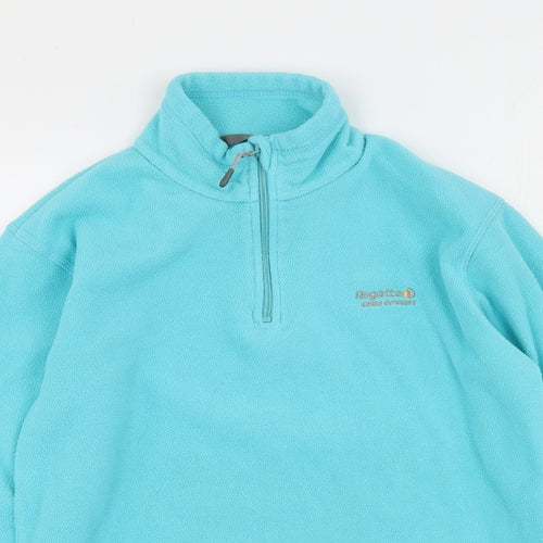 Regatta Womens Blue High Neck  Polyester Pullover Jumper Size 10
