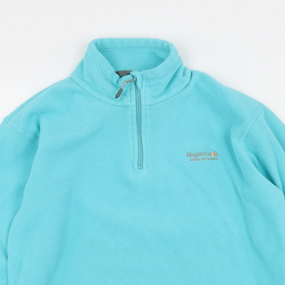 Regatta Womens Blue High Neck  Polyester Pullover Jumper Size 10