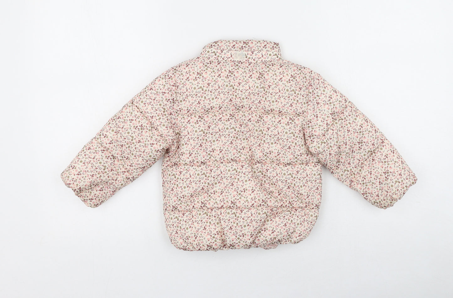 H&M  Multicoloured Floral  Puffer Jacket Coat Size 12-18 Months