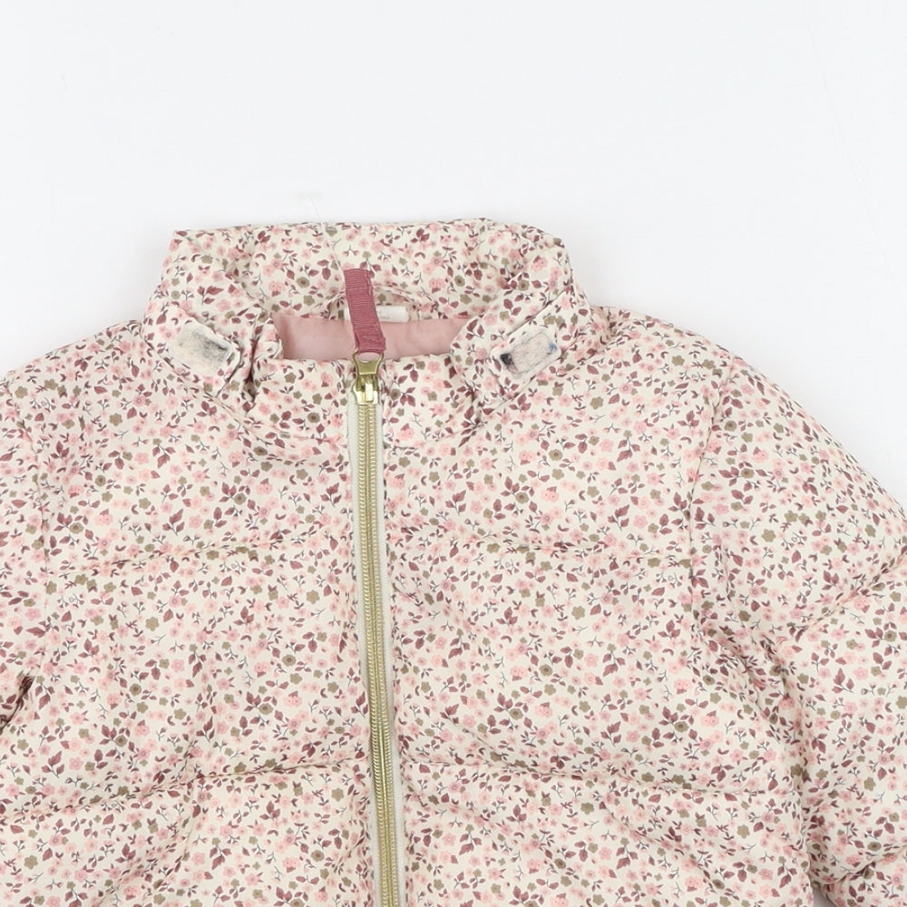 H&M  Multicoloured Floral  Puffer Jacket Coat Size 12-18 Months