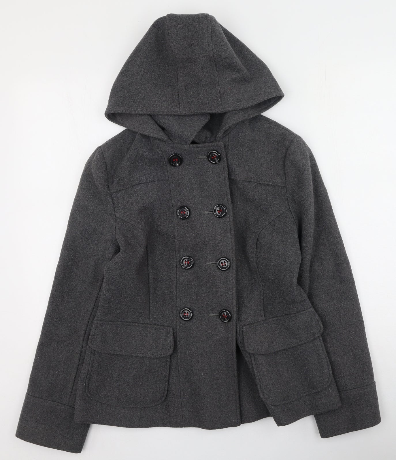 New Look Womens Grey   Trench Coat Coat Size 14