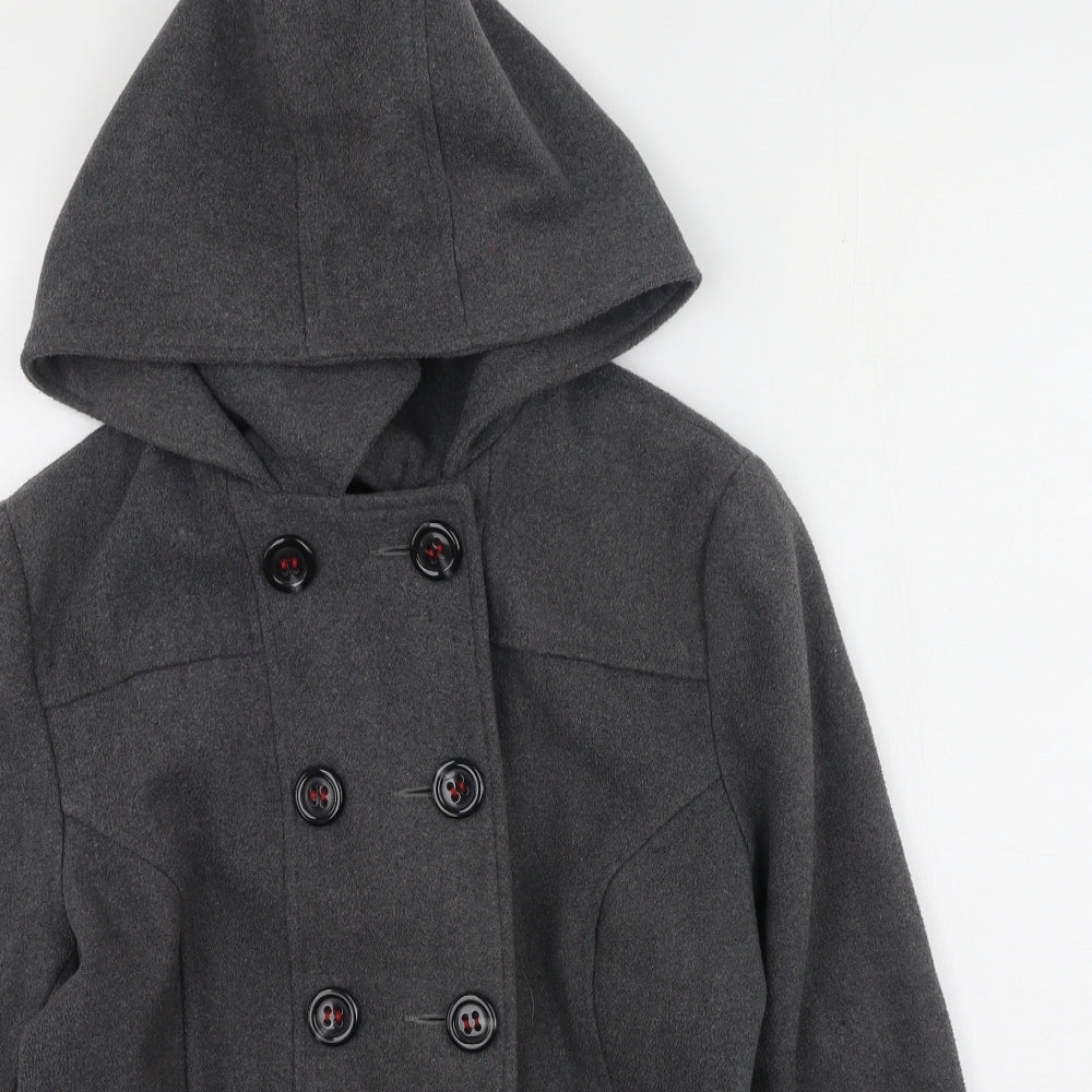 New Look Womens Grey   Trench Coat Coat Size 14