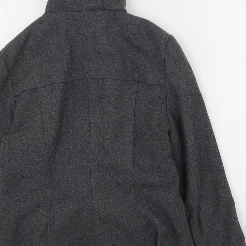New Look Womens Grey   Trench Coat Coat Size 14