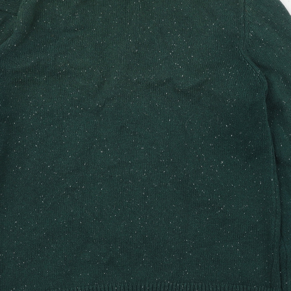 Gap Mens Green V-Neck  Cotton Cardigan Jumper Size L