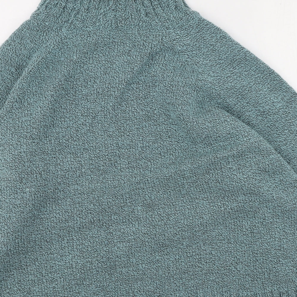 Bonmarché Womens Green High Neck  Acrylic Pullover Jumper Size XL