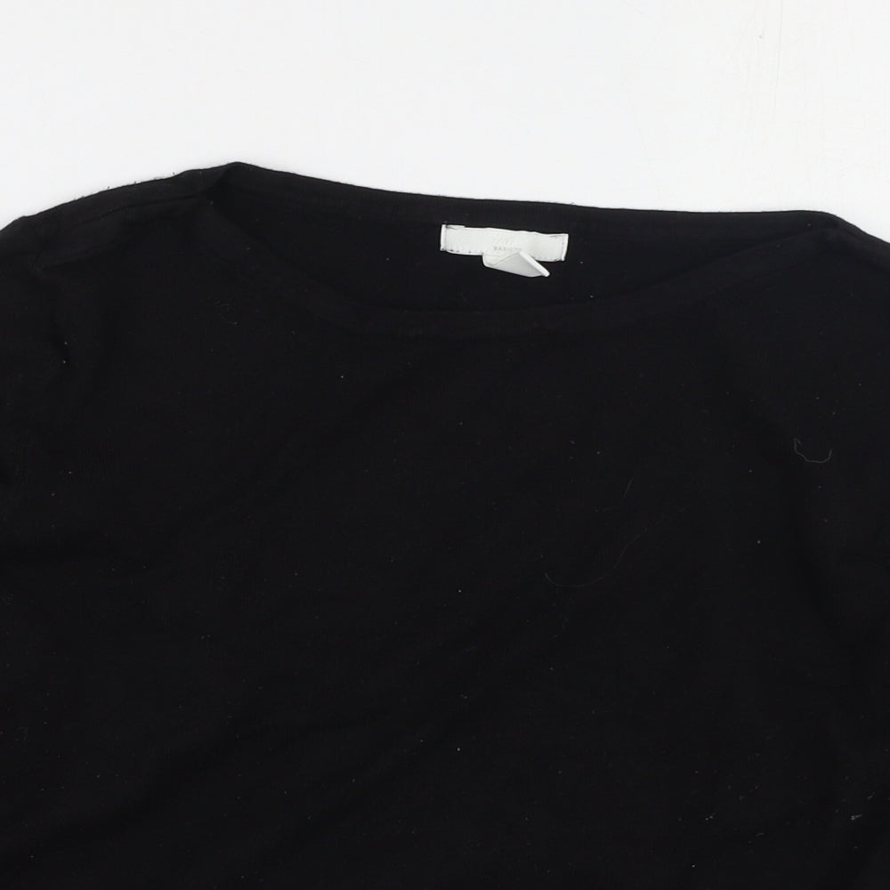 H&M Womens Black Round Neck  Viscose Pullover Jumper Size M