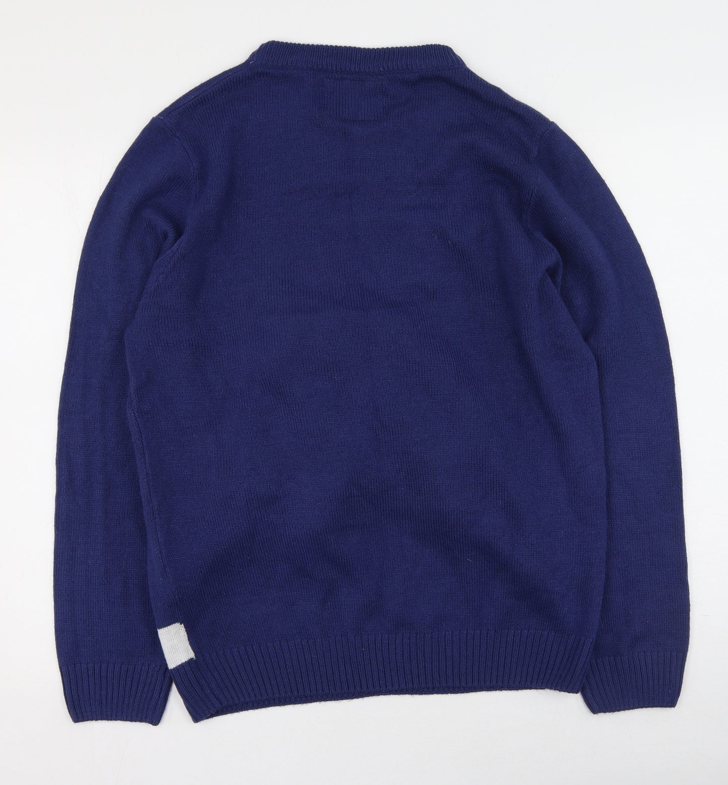 Christmas Workshop Mens Blue Round Neck  Polyester Pullover Jumper Size XL   - Christmas Jumper