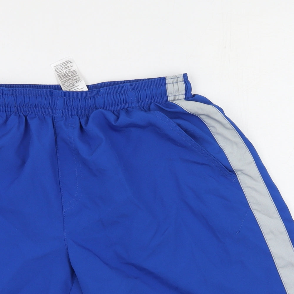 oxylane Mens Blue  Polyester Sweat Shorts Size M L9 in Regular