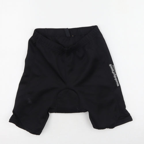 Muddy Fox Mens Black  Polyester Sweat Shorts Size S L6 in Regular