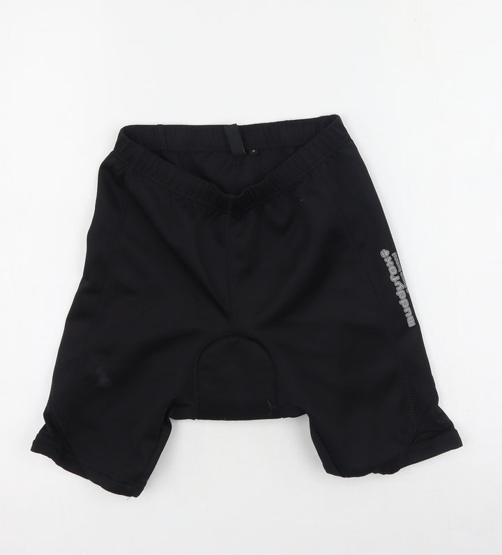 Muddy Fox Mens Black Polyester Sweat Shorts Size S L6 in Regular