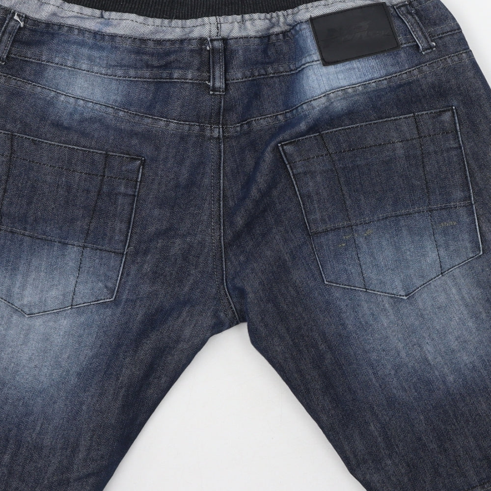 No Sweat Mens Blue  Cotton Cargo Shorts Size M L10 in Regular