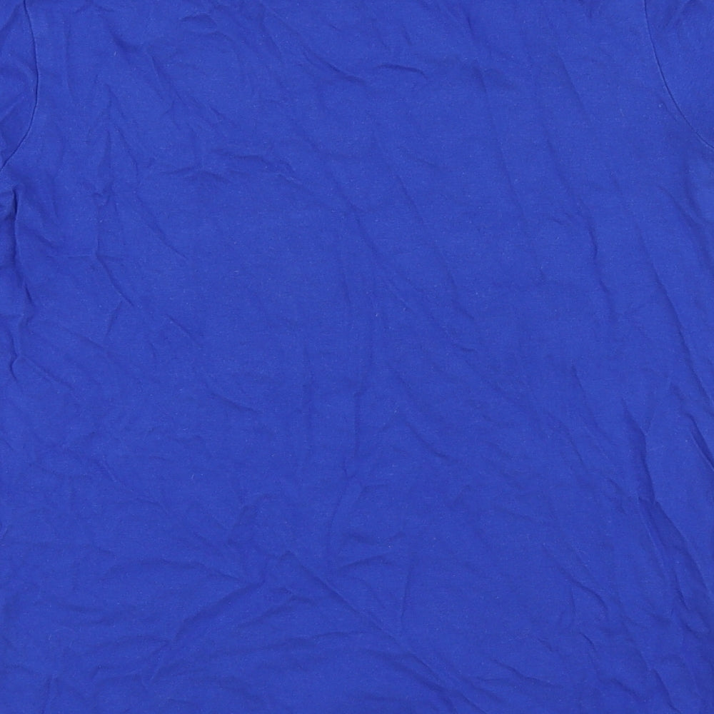 Air Jordan  Boys Blue  Cotton Basic Casual Size 10-11 Years Round Neck