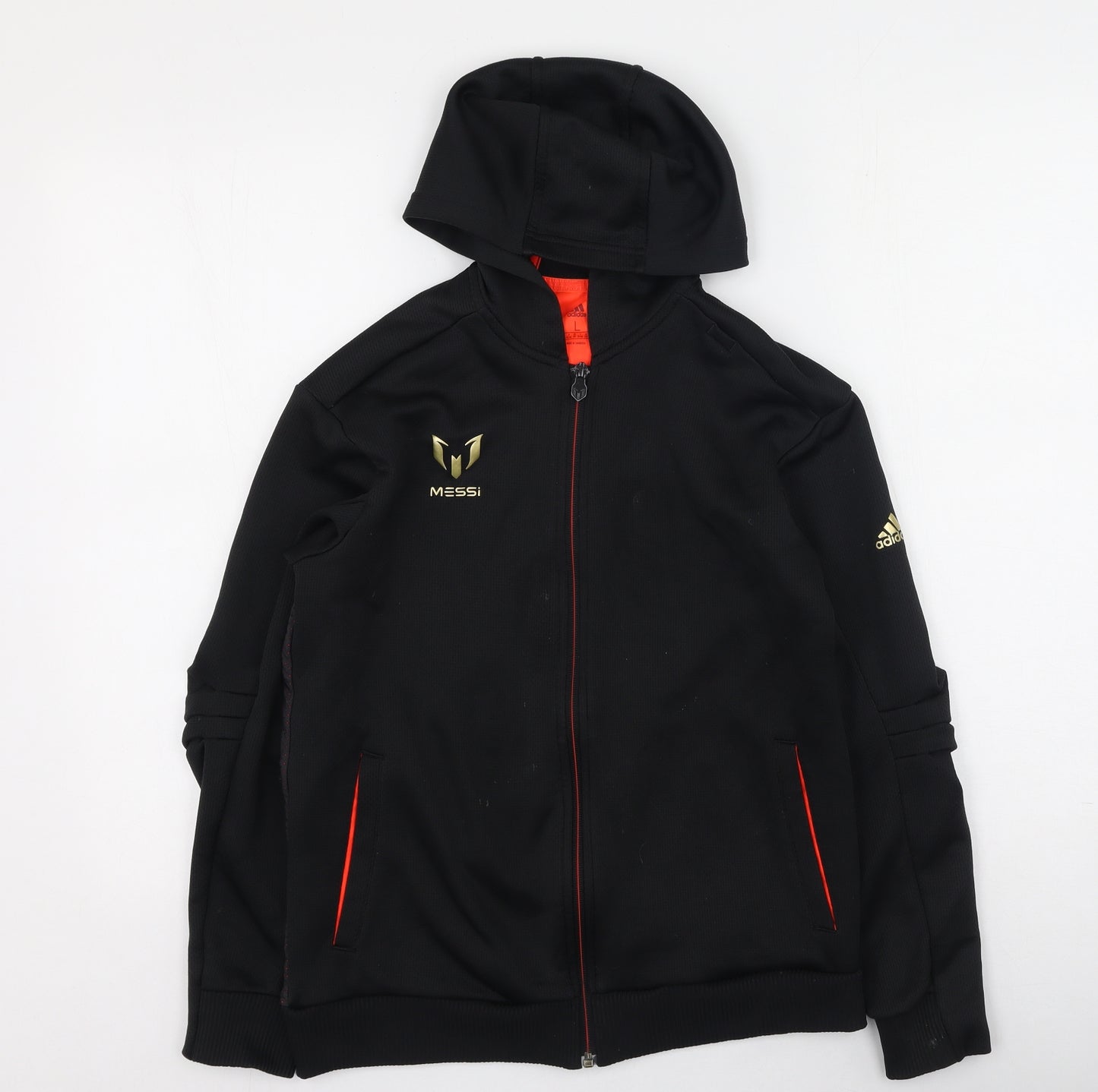 adidas Boys Black   Basic Jacket Jacket Size 13-14 Years