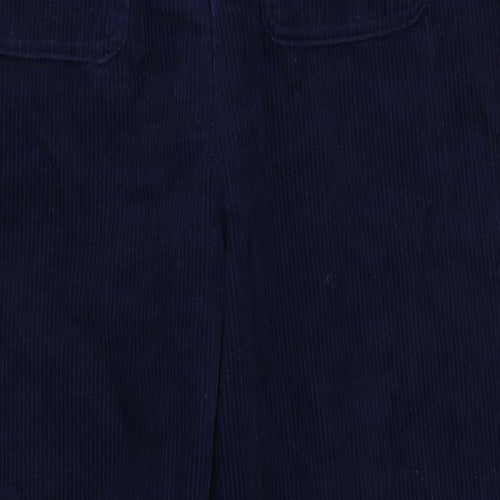 NEXT Womens Blue  Cotton Cropped Trousers Size 14 L25 in Regular