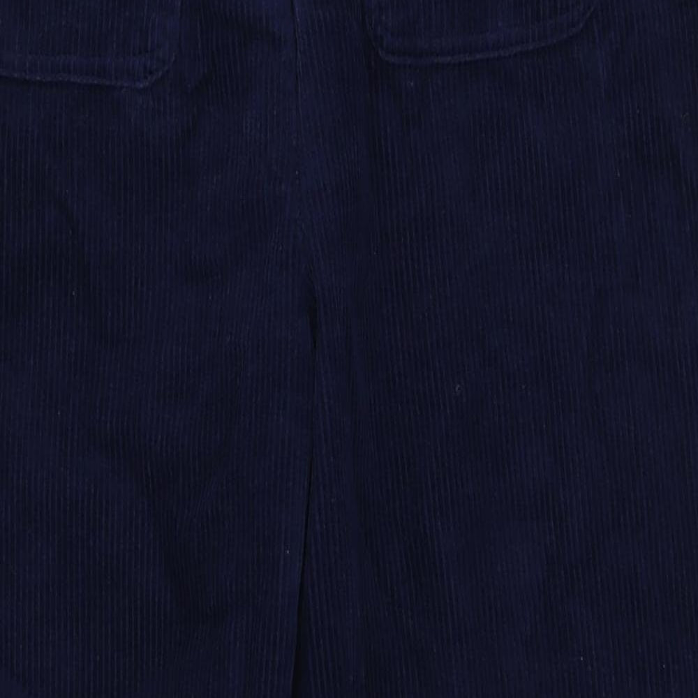 NEXT Womens Blue  Cotton Cropped Trousers Size 14 L25 in Regular