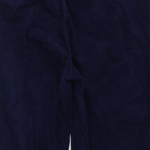 NEXT Womens Blue  Cotton Cropped Trousers Size 14 L25 in Regular