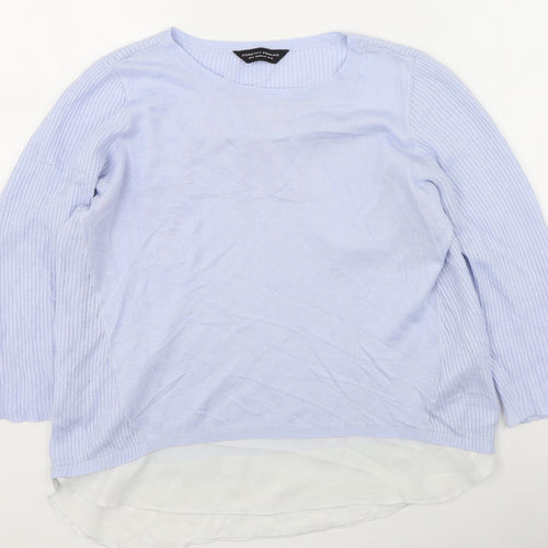 Dorothy Perkins Womens Purple Round Neck  Acrylic Pullover Jumper Size 12