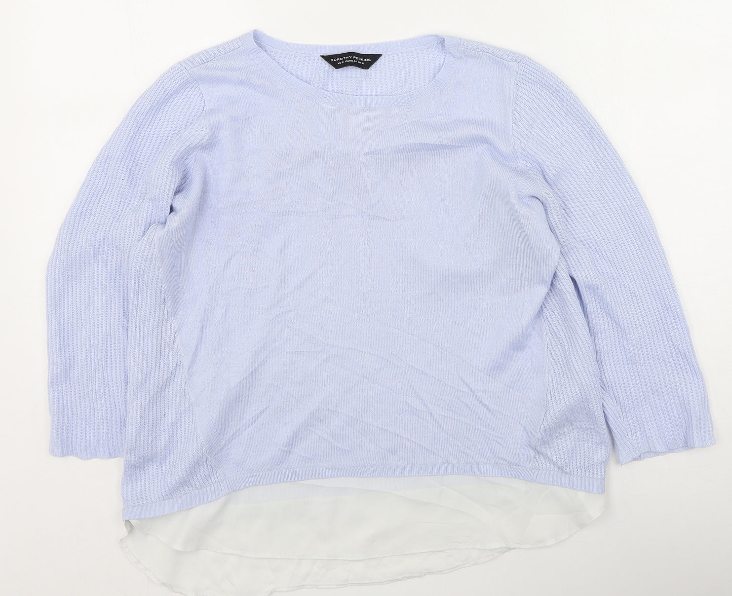 Dorothy Perkins Womens Purple Round Neck  Acrylic Pullover Jumper Size 12