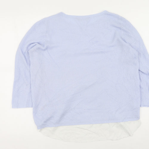 Dorothy Perkins Womens Purple Round Neck  Acrylic Pullover Jumper Size 12