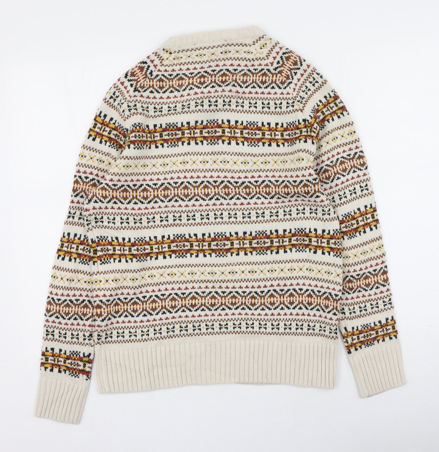 Cedar Wood State Womens Multicoloured Round Neck Geometric Acrylic Pullover Jumper Size M