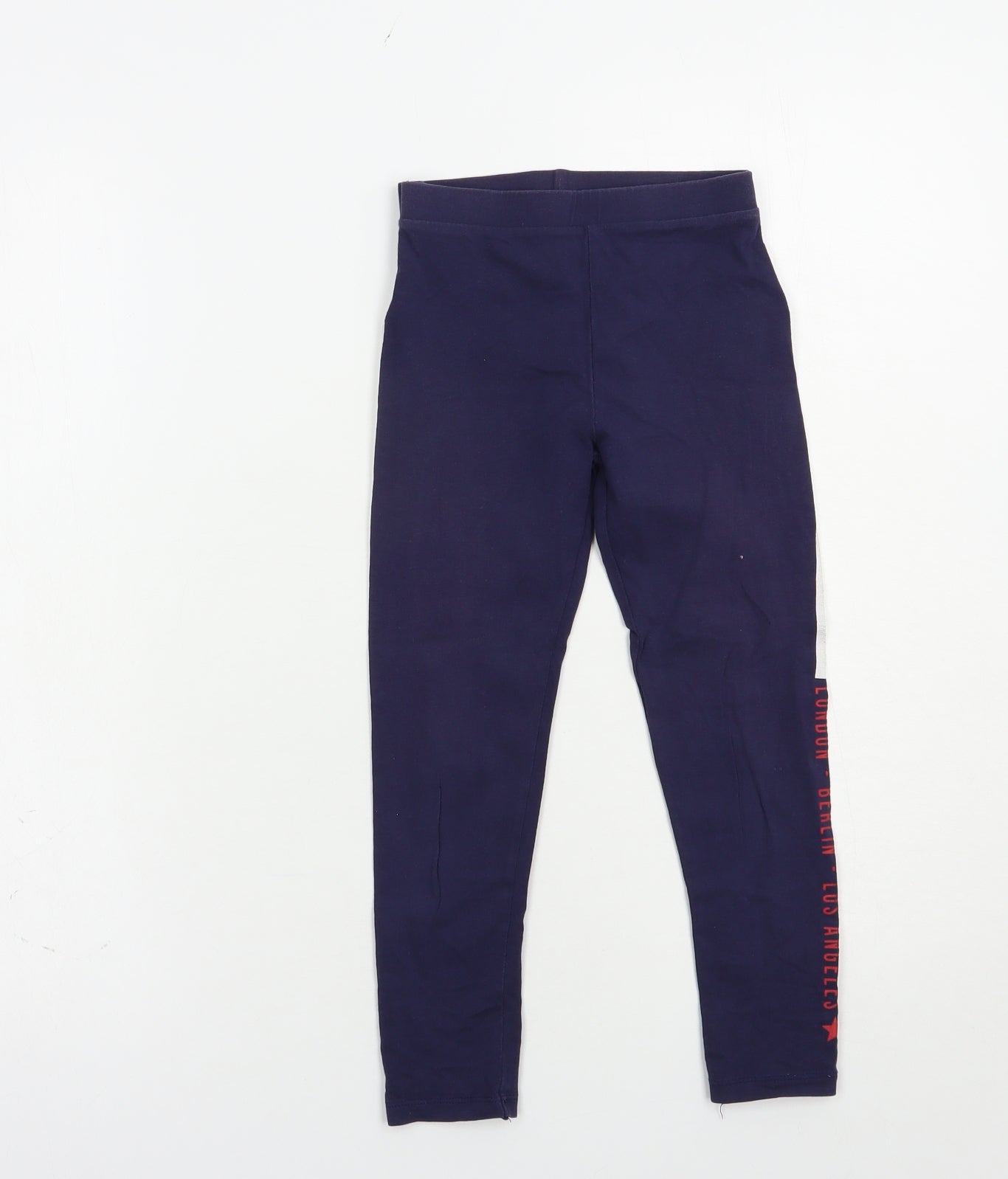 George Girls Blue  Cotton Jogger Trousers Size 6-7 Years  Regular  - Leggings