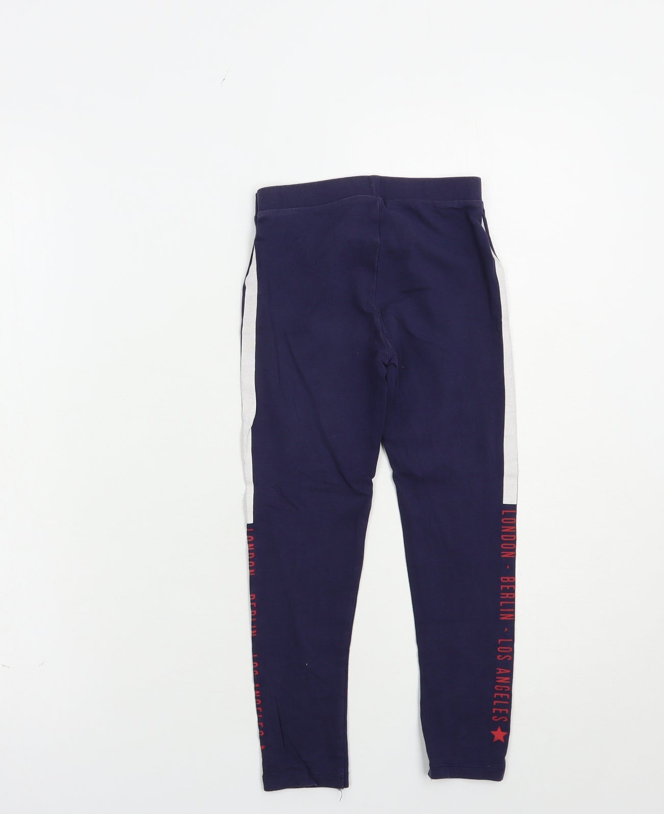 George Girls Blue  Cotton Jogger Trousers Size 6-7 Years  Regular  - Leggings