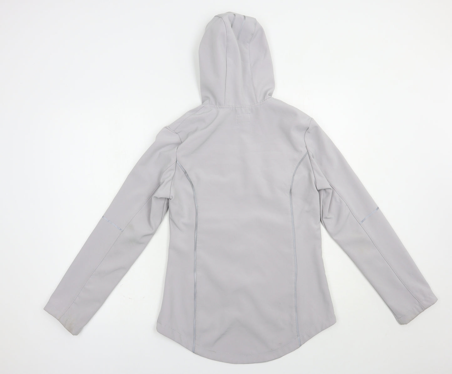 Primark Womens Grey  Polyester Full Zip Hoodie Size 10  Zip