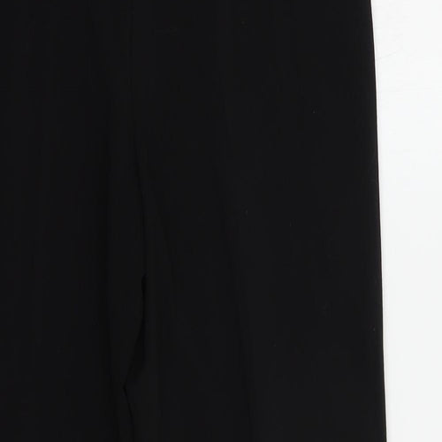 EWM Womens Black  Polyester Dress Pants Trousers Size 12 L28 in Regular