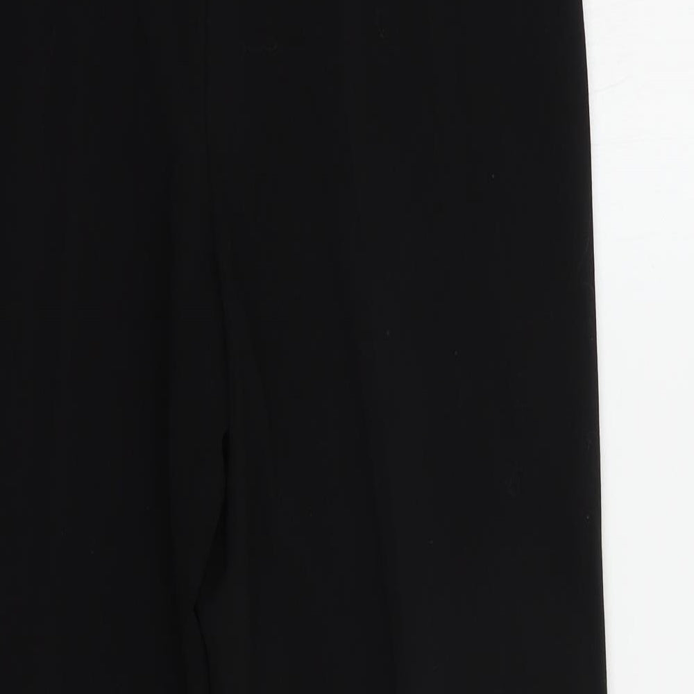 EWM Womens Black  Polyester Dress Pants Trousers Size 12 L28 in Regular