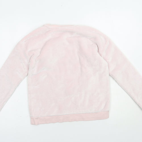 River Island Girls Pink  Polyester Pullover Sweatshirt Size 11-12 Years  Pullover